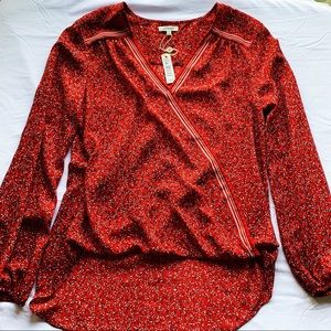 MAX STUDIO | Hi-Lo floral blouse